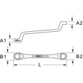 Produktbild von KSTOOLS® - BRONZEplus Doppel-Ringschlüssel gekröpft 13 x 16mm