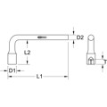 Produktbild von KSTOOLS® - BRONZEplus 4-kant-Steckschlüssel gewinkelt 10mm