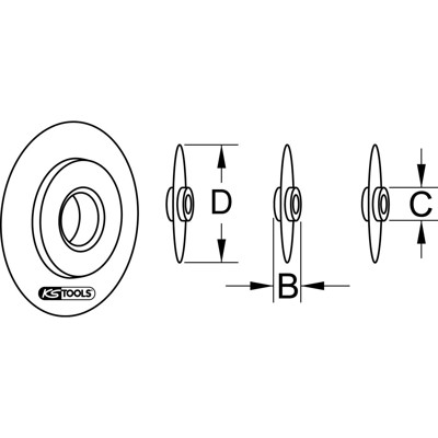 Produktbild von KSTOOLS® - Ersatzschneidrad für Rohrabschneider, Metall, 20mm