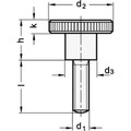 Produktbild von Ganter Norm® - Rändelschrauben, Stahl, verzinkt, hohe Form (464-M4-25-ZB)