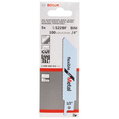 Produktbild von Bosch - Säbelsägeblatt S 522 BF, 5er-Pack (2608656011)