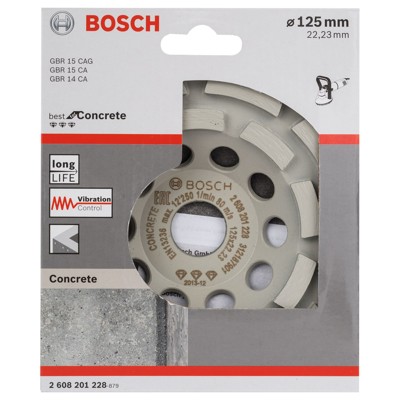 Produktbild von Bosch - Diamanttopfscheibe Best for Concrete 125 x 22,23 x 4,5mm (2608201228)