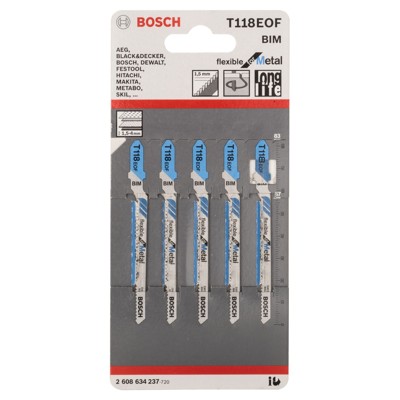 Produktbild von Bosch - Stichsägeblatt T 118 EOF, 5er-Pack (2608634237)