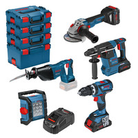 Bosch 18V Profi-Set 5 tlg. GSB + GWS + GBH + GSA + GLI Produktbild