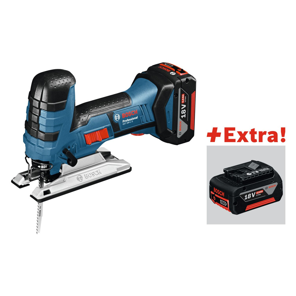Bosch Akku-Stichsäge GST 18 V-LI S, 3 x 5,0 + 1x 4,0 Ah, L-BOXX Produktbild img1 L