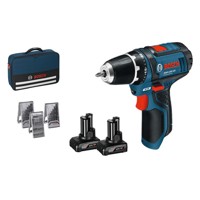 Produktbild von Bosch - Akku-Bohrschrauber GSR 12V-15, 2x4,0Ah, 39-teiligZB, Tasche