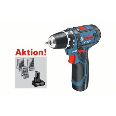 Produktbild von Bosch - Akku-Bohrschrauber GSR 12V-15, 2x4,0Ah, 39-teiligZB, Tasche