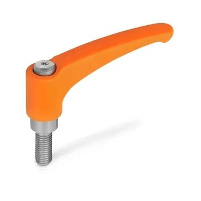 Produktbild von Ganter Norm® - Verstellbare Klemmhebel, Zink-Druckguss, Einsatz Edelstahl, mit 