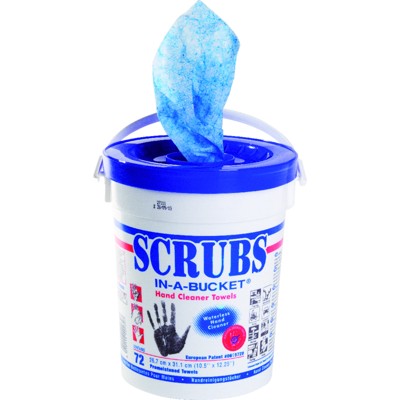 Produktbild von SCRUBS® - Reinigungstücher PU-Basis, blau gegen starke Verschmutzungen 72 Stück