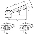 Produktbild von Ganter Norm® - Verkürzte Kegelgriffe, Stahl (204-13-M10-N)