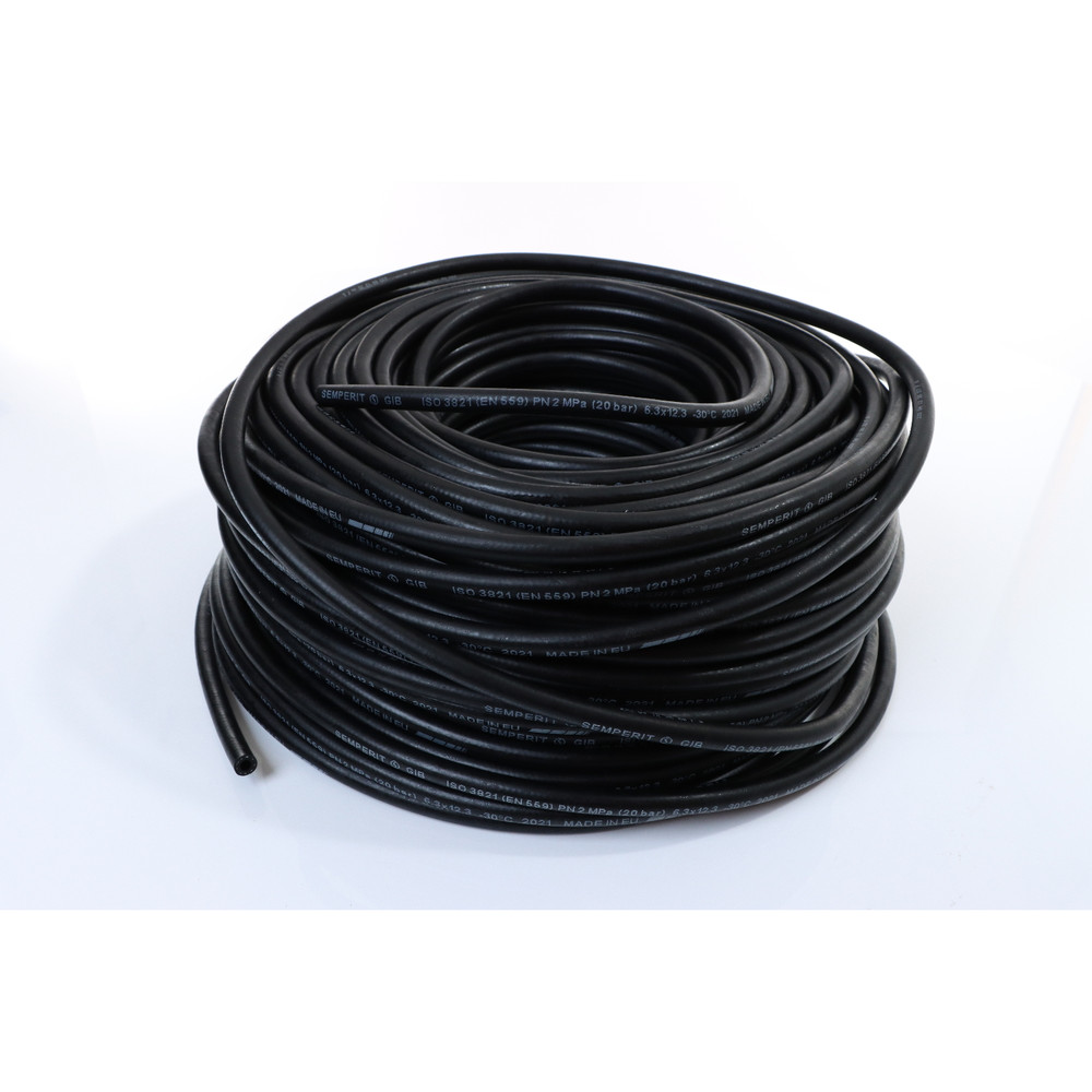 ELMAG Gummischlauch gewebeverstärkt ø6 x 13mm, 50m, schwarz, 20 bar Produktbild img1 L