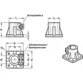 Produktbild von Ganter Norm® - Fuß-Klemmverbinder, Aluminium (163-B42-85-2-SW)