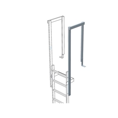 Produktbild von ZARGES - Ausstiegsgeländer mit Bodenwinkel H 1.100mm, Stahl verzinkt