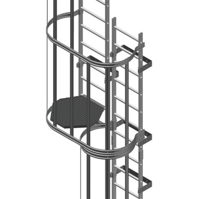 Produktbild von ZARGES - Umsteigeplattform, Stahl verzinkt, Podest B 700mm x T 700mm