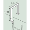 Produktbild von ZARGES - Übersteigbügel, L 250mm, Edelstahl, versetzte Verbindungshülse