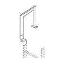 Produktbild von ZARGES - Übersteigbügel, L 250mm, Edelstahl, versetzte Verbindungshülse