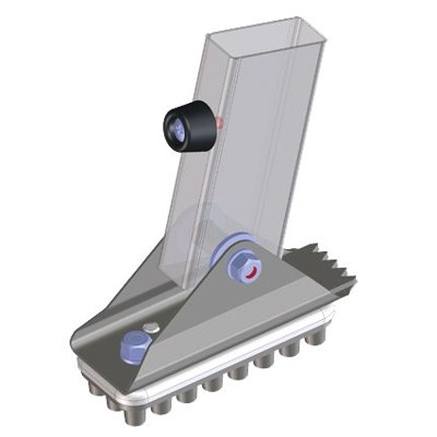 Produktbild von ZARGES - Schwenkfuß Auflagefl. 125x50mm Fuß/Erdspitze Holm 58x25mm Gummiauflage