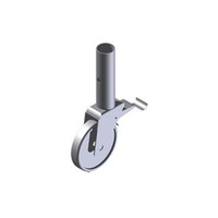 ZARGES Lenkr. Ø 125mm feststellb., Zapfen, Gummi/ Kunststoff/ Stahl Produktbild