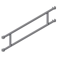 Produktbild von ZARGES - Geländer für L 1.800mm H 550mm längsseitig Aluminium-Rohr