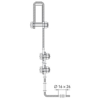 Produktbild von ZARGES - Wandhalter, Abst. 200-275mm Stahl