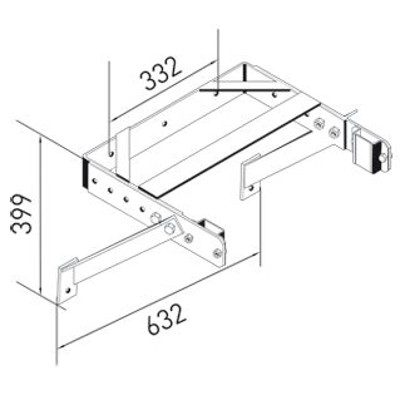 Produktbild von ZARGES - Wandhalter, Abst. 400-600mm Stahl verzinkt