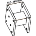 Produktbild von ZARGES - Distanzsegment für Podestplatte L 140 mm, Edelstahl