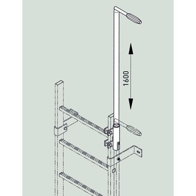 Produktbild von ZARGES - Einstieghilfe, Stahl verzinkt, für B 45mm, L 1.600mm