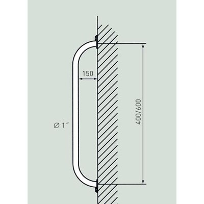 Produktbild von ZARGES - Haltegriff 600mm Stahl verzinkt