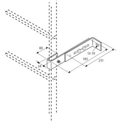 Produktbild von ZARGES - Wandhalter, Abstand 150mm, Edelstahl V4A (1.4571)