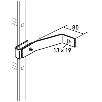 Produktbild von ZARGES - Wandhalter, Abstand 150-190mm, Edelstahl