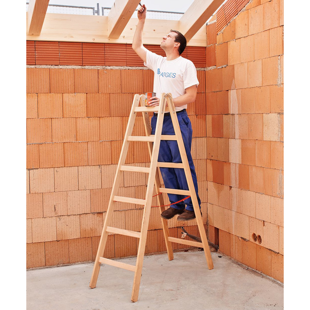 ZARGES Stehleiter Z300 Holz, beidseitig begehbar Produktbild img1 L