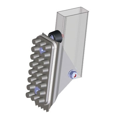 Produktbild von ZARGES - Schwenkfuß Auflagefl. 125x50mm Fuß/Erdspitze Holm 58x25mm Gummiauflage