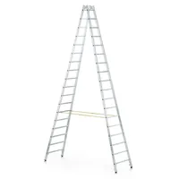 Produktbild von ZARGES - Stehleiter 2 x 6 Sprossen, Aluminium, beidseitig begehbar, H 1.780mm