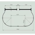 Produktbild von ZARGES - Rückenschutzbügel, für versetzte Ausführung, B 1.340mm, Aluminium elox