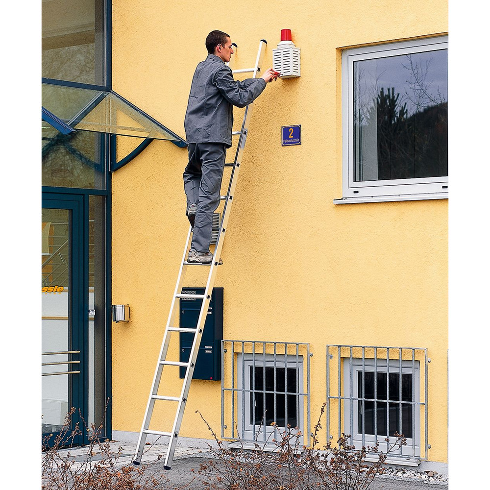 ZARGES Anlegeleiter 12 Sprossen, Aluminium, L 3.610mm, B 420mm, AH 4.400mm Produktbild img2 L
