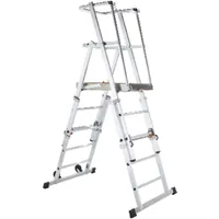 Produktbild von ZARGES - Teleskopleiter 5 Sprossen, Plattform H 810-1080-1340mm