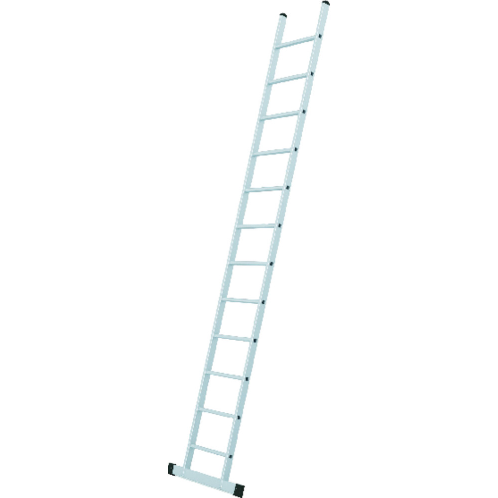 ZARGES Anlegeleiter 12 Sprossen, Aluminium, L 3.610mm, B 420mm, AH 4.400mm Produktbild img1 L