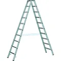 Produktbild von ZARGES - Stehleiter 2 x 14 Stufen, Aluminium, beidseitig begehbar, H 3950mm, B 