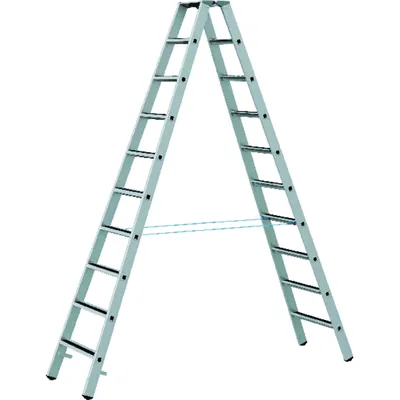 Produktbild von ZARGES - Stehleiter 2 x 14 Stufen, Aluminium, beidseitig begehbar, H 3950mm, B 