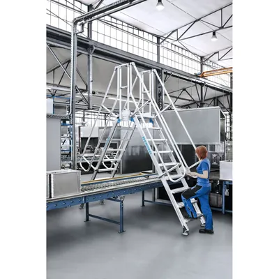 Produktbild von ZARGES - Überstieg 8 Stufen, 45°, Stufenbreite 1000mm