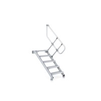 Produktbild von ZARGES - Treppe 13 Stufen, 60°, Stufenbreite 1000mm, einseitiger Handlauf