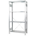 SCHULTE SCHULTE Green GR, Steckregal MULTIplus150-Set, 2000 x 1000 x 400 mm, 4 Fachböden, Kreuzstrebe, verzinkt Produktbild img4 S