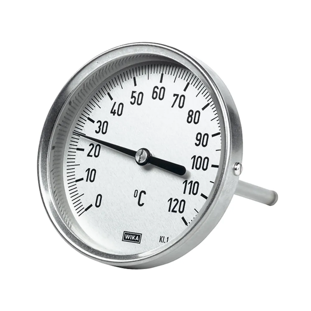 RIEGLER Bimetallthermom., hochw. Ausf., L1=160/L2=140 Ø100, 0°C bis 200°C (5254) Produktbild img1 L