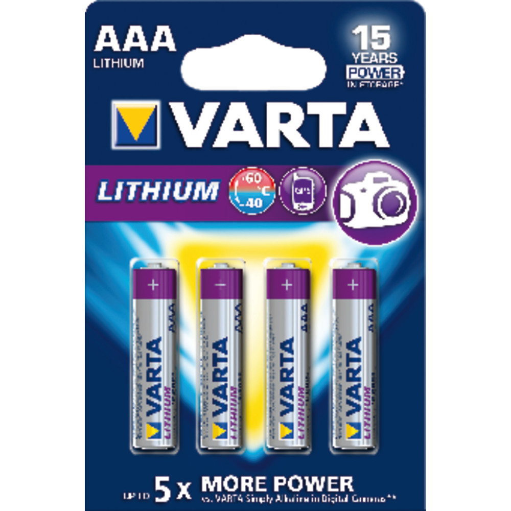VARTA® Batterie PROFESSIONAL Lithium AAA 4er Bli Produktbild img1 L