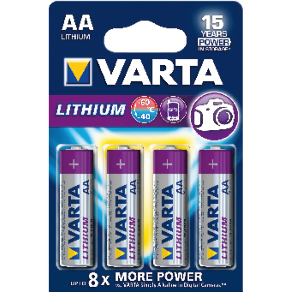 VARTA Batterie PROFESSIONAL Lithium AA 4er Blister Produktbild img1 L