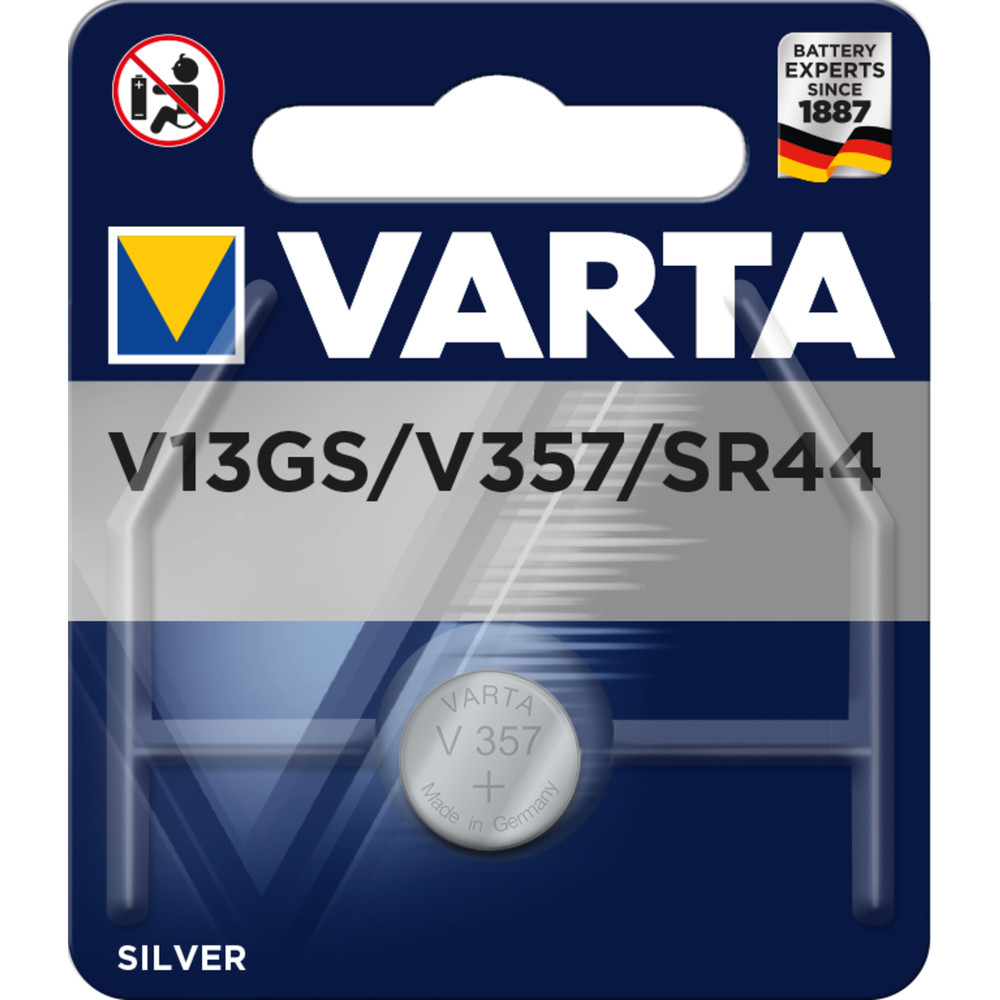 VARTA® Knopfzelle Silber V13GS/V357, 1er Blister, 1,55V Produktbild img6 L
