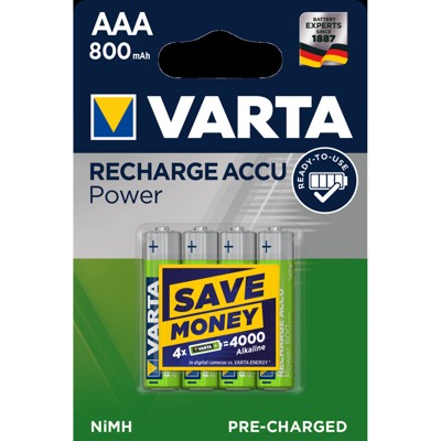 Produktbild von VARTA® - Power Accu R2U AAA Micro, HR03, 800 mAh