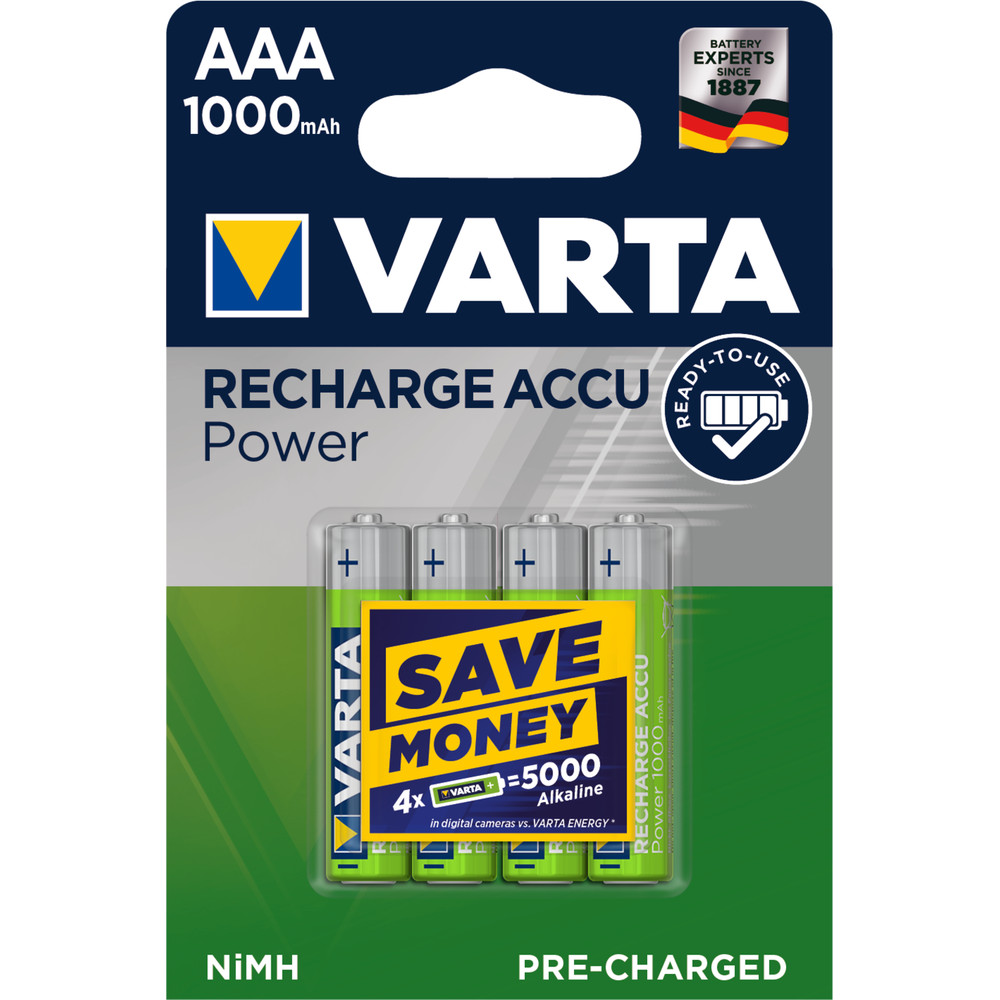 VARTA® RECHARGEABLE Akku R2U Micro/AAA/HR 03 Produktbild img1 L