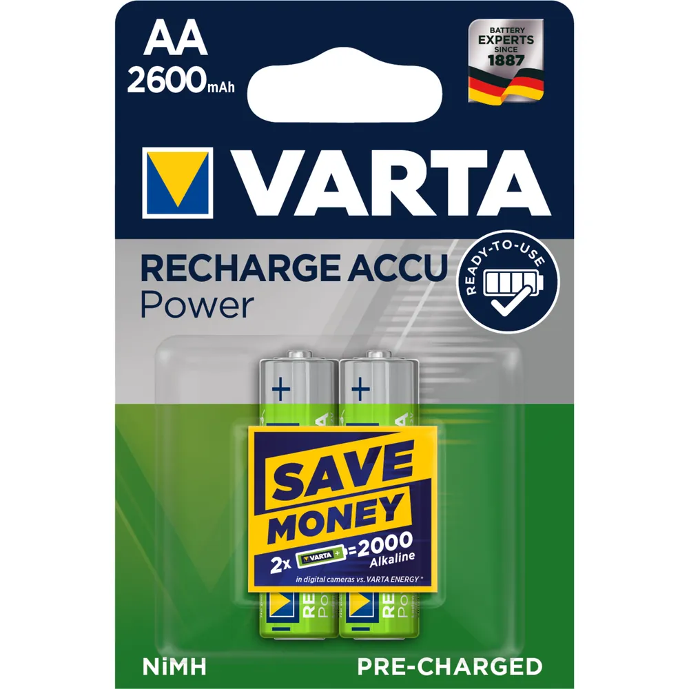 VARTA RECHARGEABLE Akku R2U Mignon/AA/HR 06 Produktbild img1 L