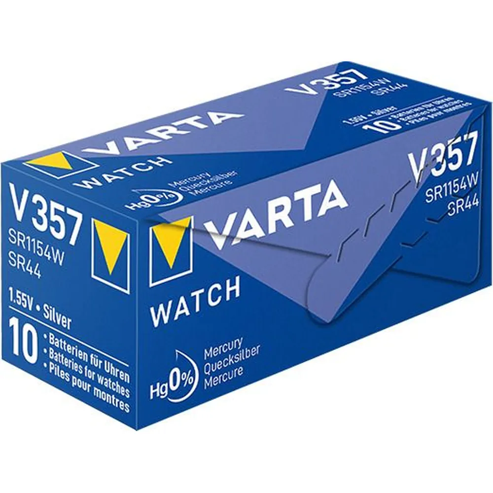 VARTA Uhrenbatterie Watch V357 HighDrain,1,55V, 1 Stück Produktbild img4 L